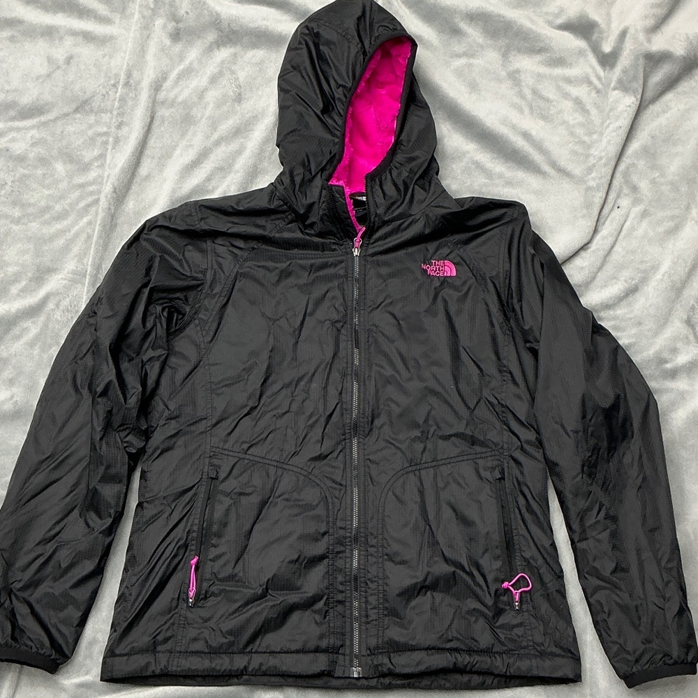 The North Face Black Jacket with Pink minky fleece interior